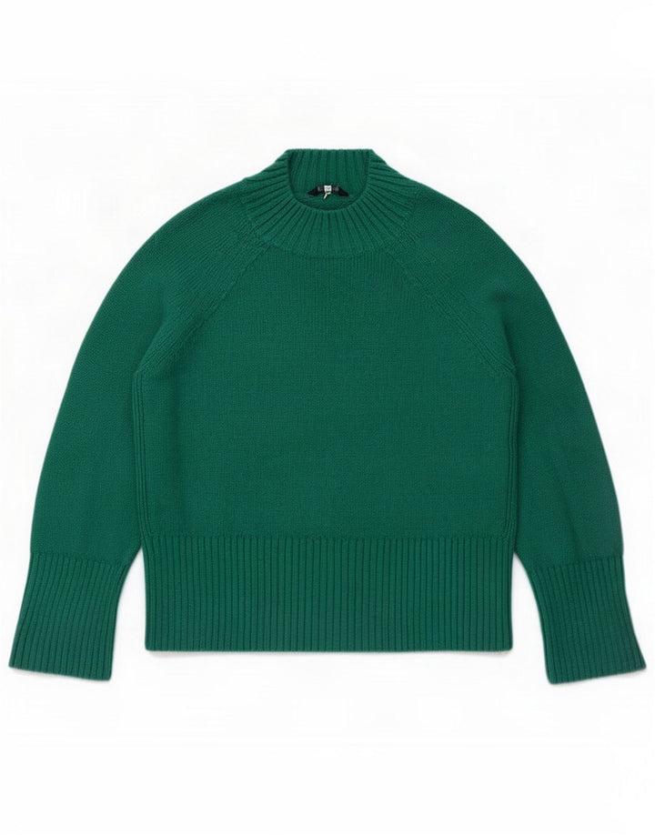 Joules Dame Turtle Neck Jumper Sweater UK 12 Medium Green Polyamid
