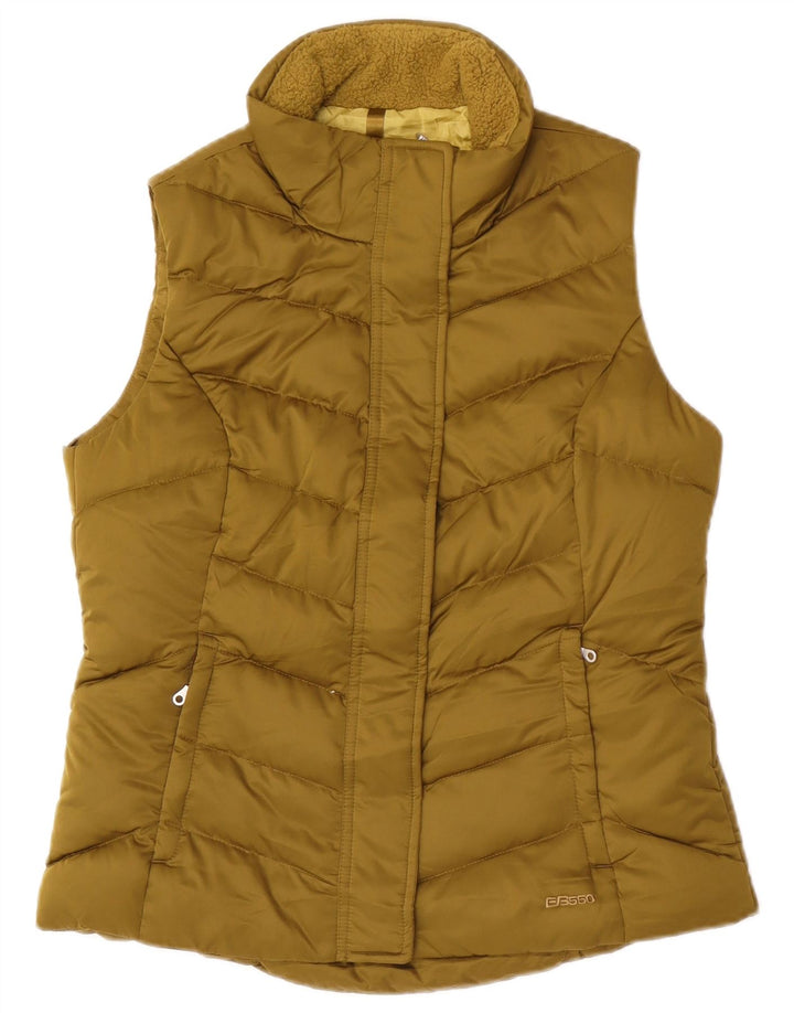 Eddie Bauer Dame Polstret Gilet UK 14 Medium Khaki Polyester