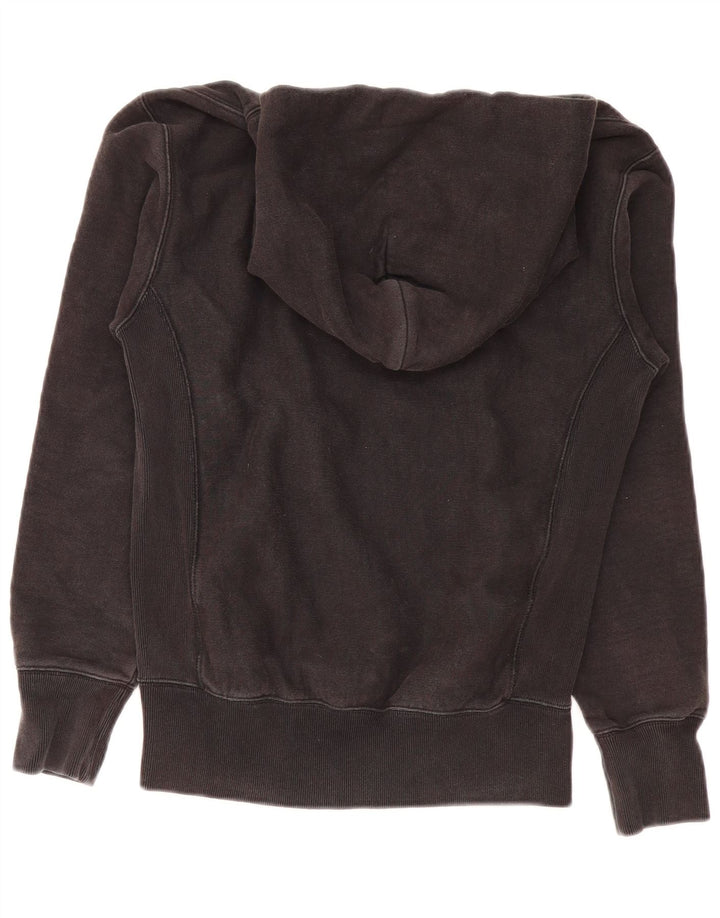 Champion Womens Reverse Weave Oversized grafisk hættetrøje Jumper UK 6 XS Sort