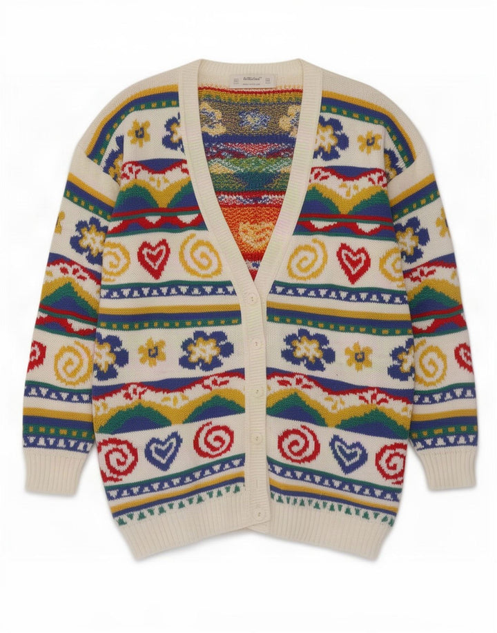 St Michael Dame Cardigan Sweater UK 12 Medium Flerfarvet