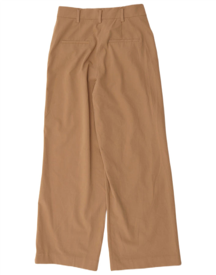 Zara Chinobukser med brede ben til kvinder Medium W28 L30 Brun polyester