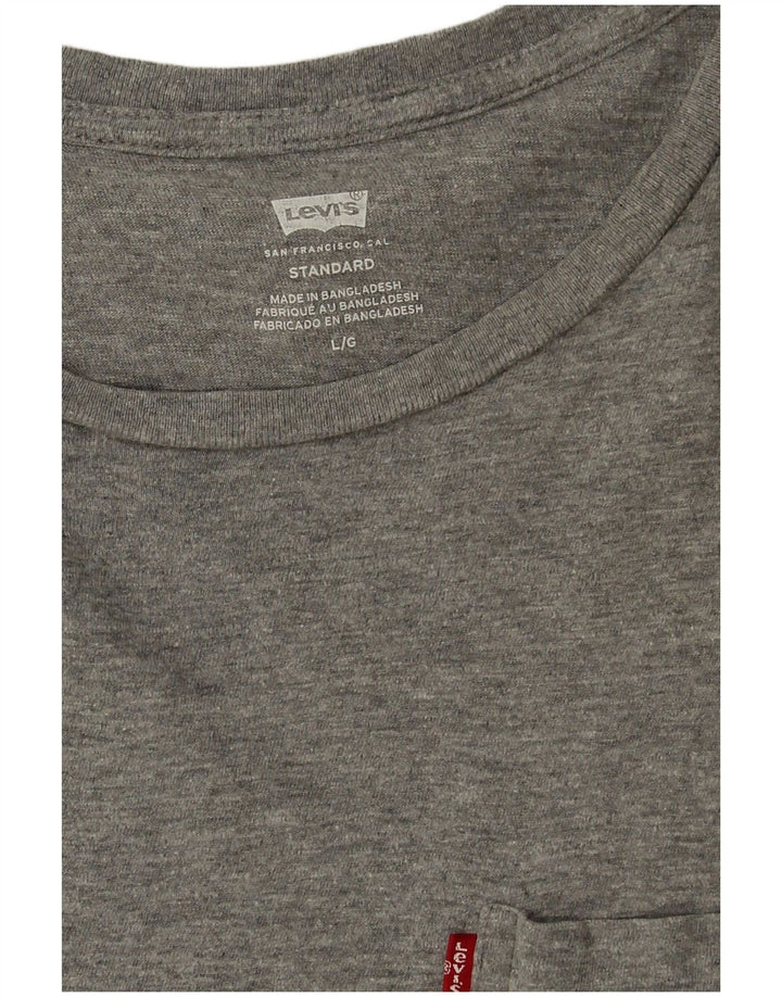 Levi's Herre T-Shirt Top Stor grå Flecked Bomuld