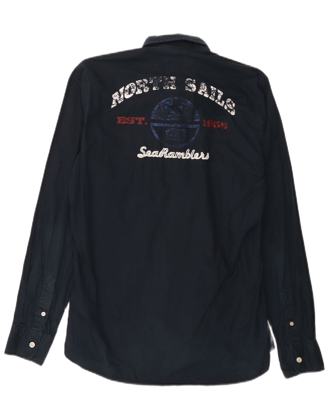 North Sails Herre grafisk skjorte lille marineblå bomuld