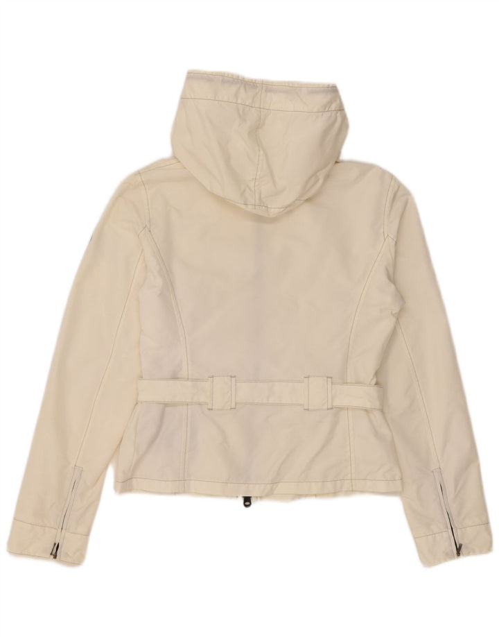 Refrigiwear Womens Crop Regnjakke med hætte UK 12 Medium White Polyamid