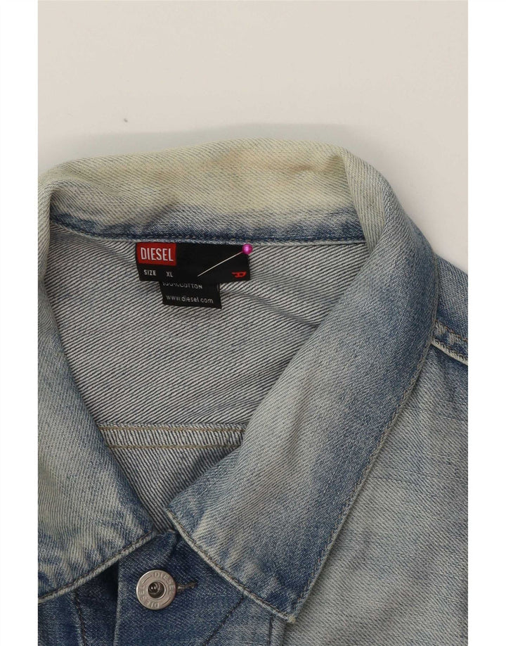 Diesel Herre denimjakke UK 42 XL Blå Bomuld