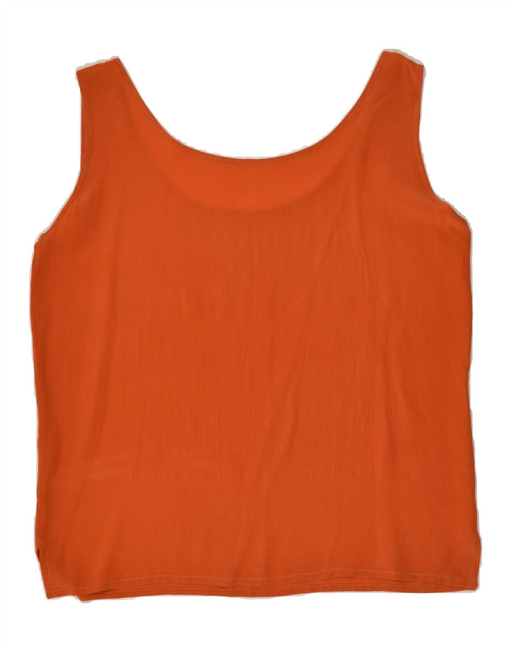 VINTAGE Womens Vest Top UK 16 Large Orange | Vintage Vintage | Thrift | Second-Hand Vintage | Used Clothing | Messina Hembry 