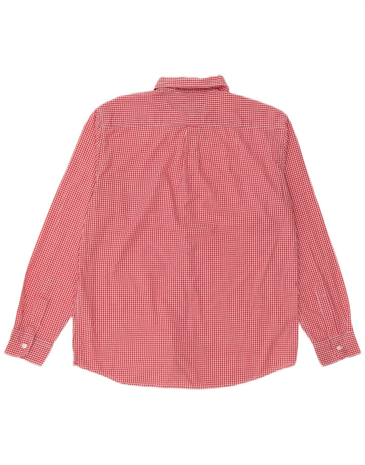 DOCKERS Herreskjorte Stor rød Gingham Bomuld