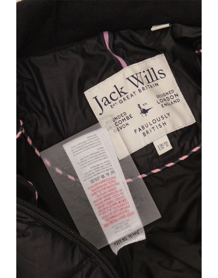 Jack Wills Dame Polstret Jakke UK 10 Small Black Polyester