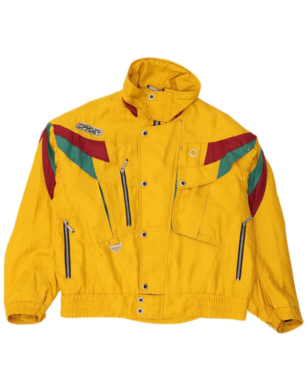 SPYDER Skijakke til mænd UK 42 XL Gul Colourblock Polyester