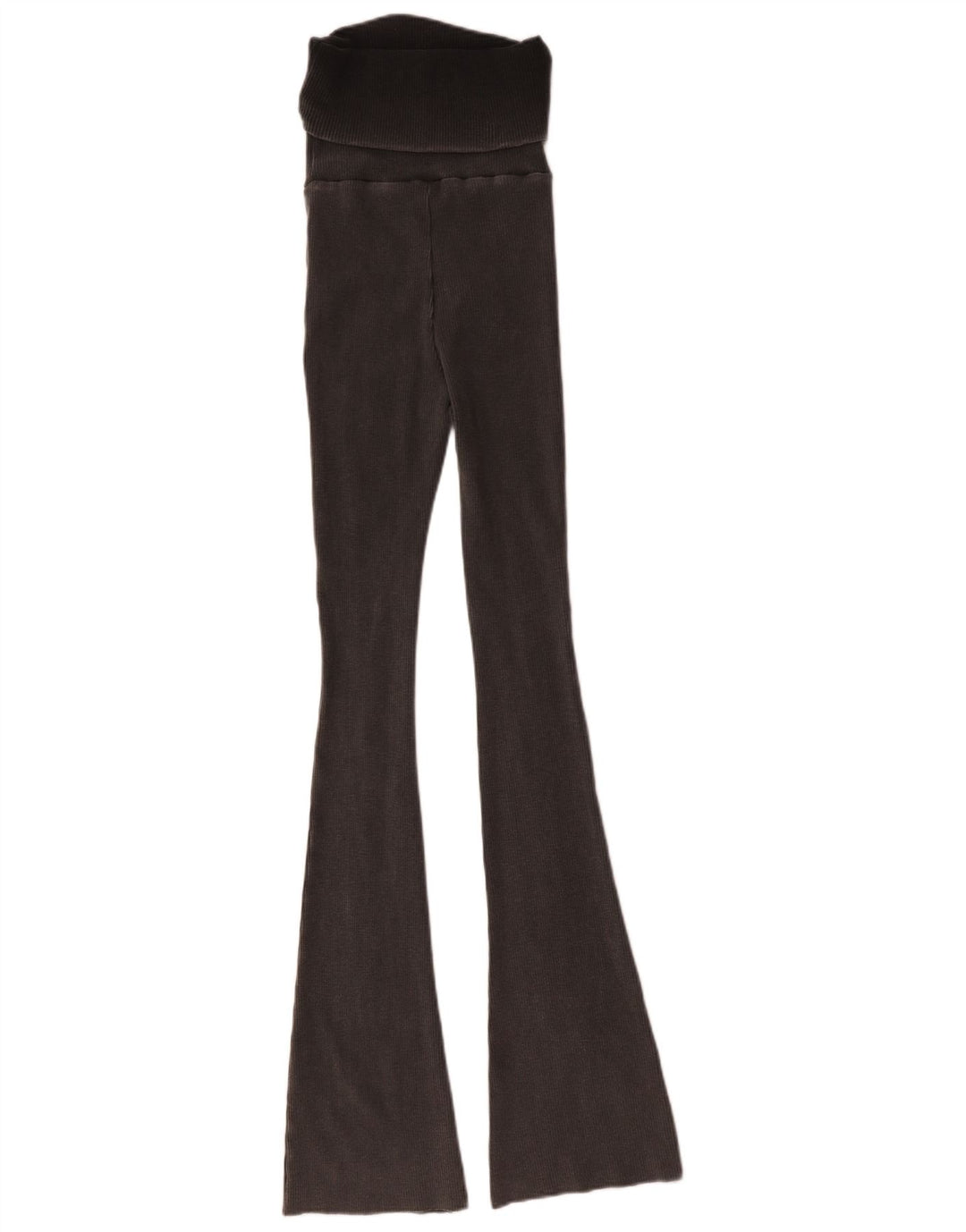 Zara Dame Flare Leggings UK 8 Small Grey Bomuld
