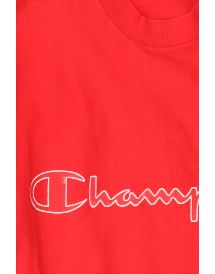 Champion Herre Grafisk T-Shirt Top Medium Rød