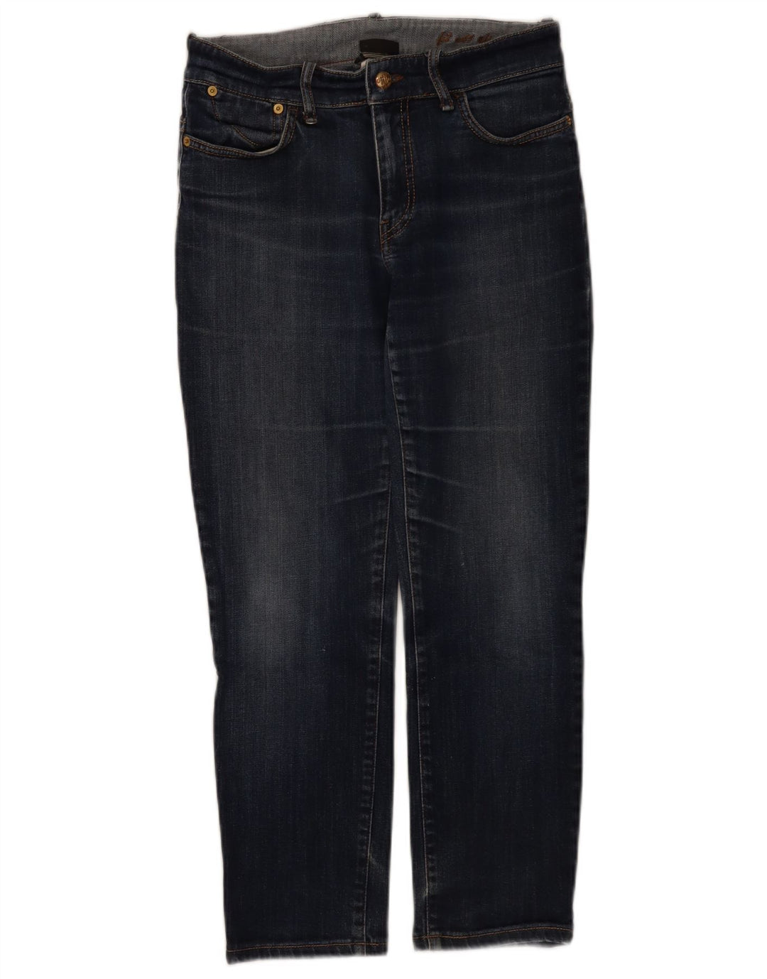 Max Mara Dame Weekend Slim Jeans W28 L26 Marineblå Bomuld