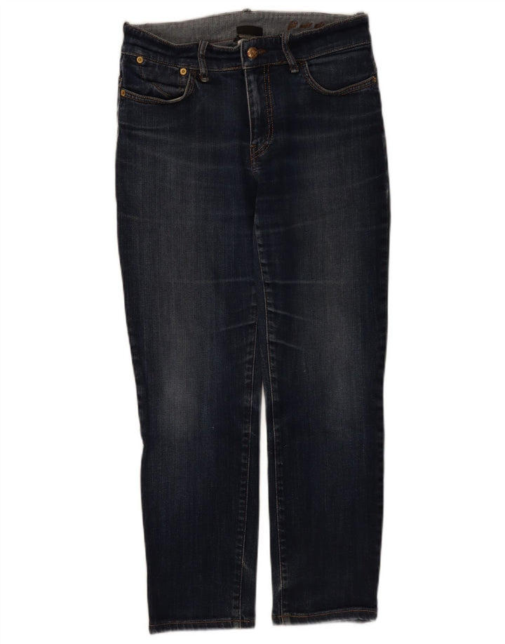 Max Mara Dame Weekend Slim Jeans W28 L26 Marineblå Bomuld