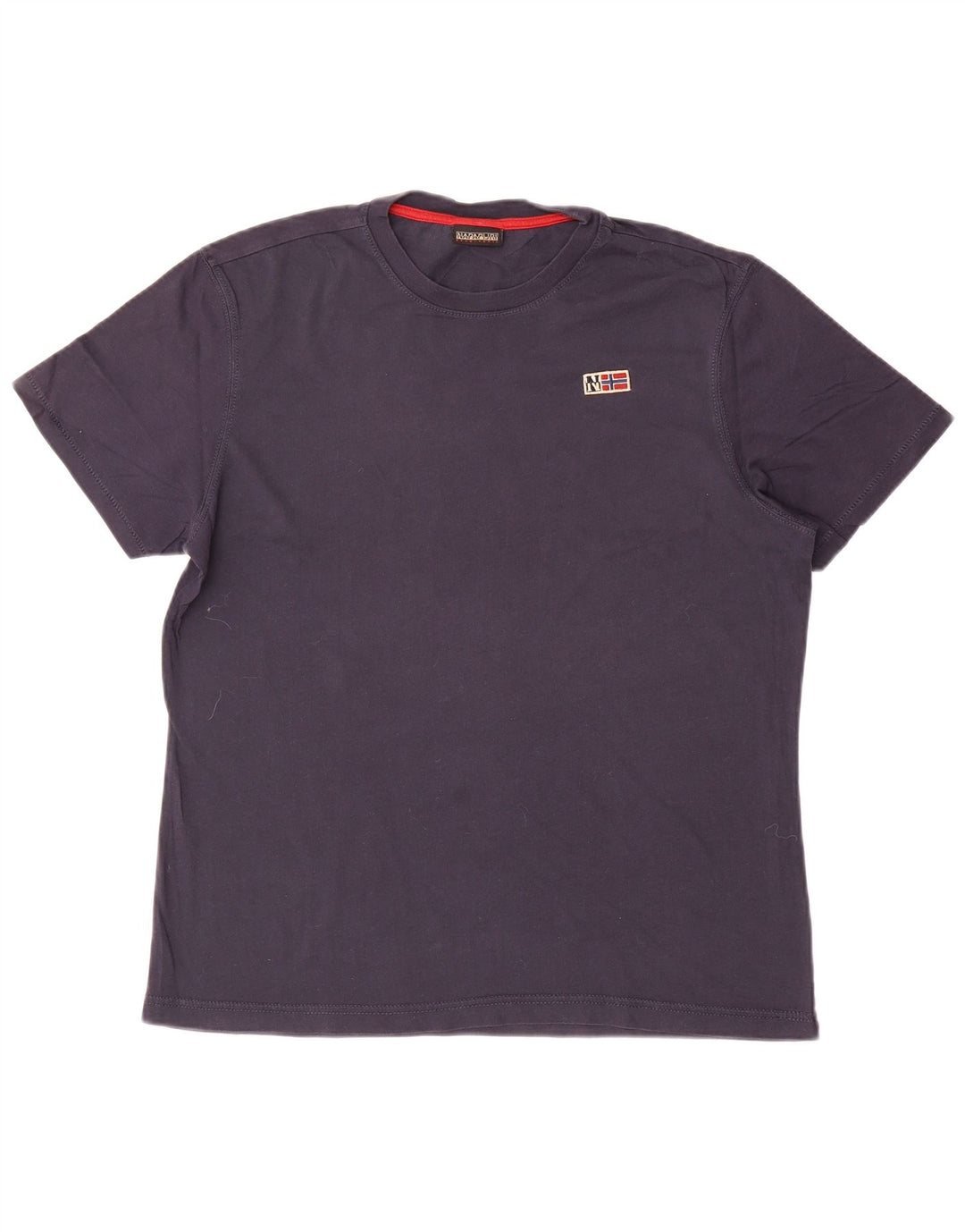 Napapijri Herre Geographic Graphic T-Shirt Top Medium Navy Blue