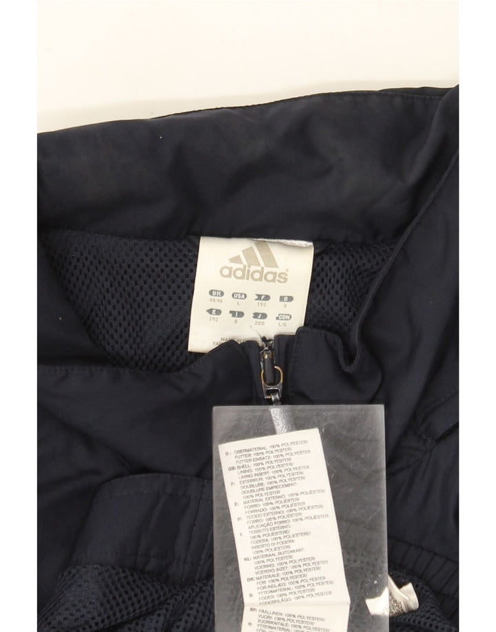 Adidas Træningsdragt til mænd Topjakke UK 44/46 Large Navy Blue Colourblock