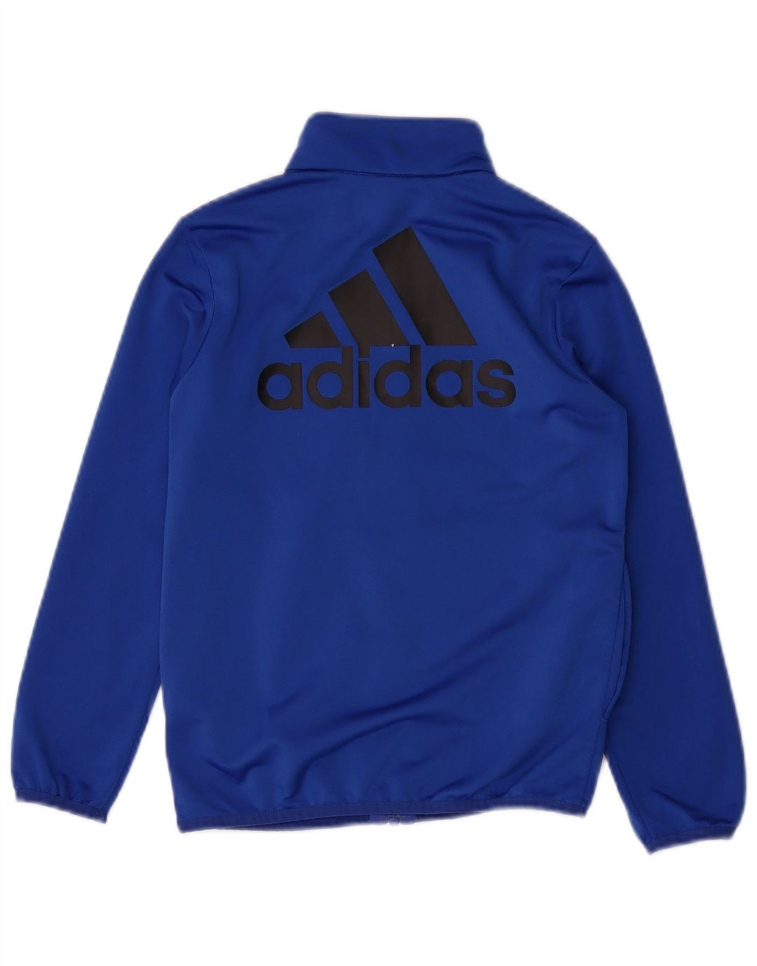 ADIDAS Boys Primegreen Graphic Tracksuit Top Jacket 7-8 Years Blue