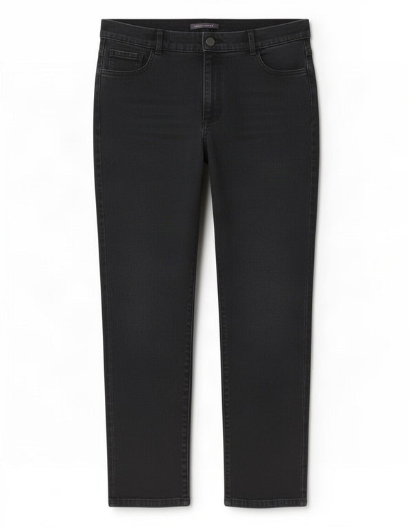 Marks & Spencer Dame Straight Jeans UK 16 Large W34 L29 Black Bomuld