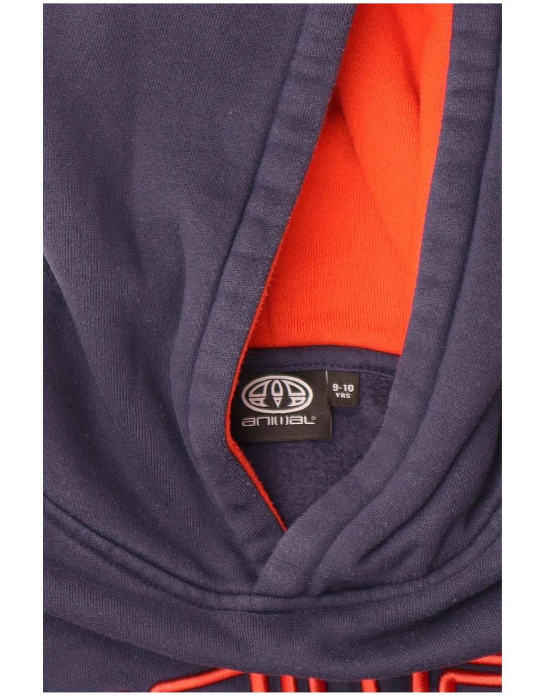 ANIMAL Grafisk hættetrøje til drenge 9-10 år Marineblå bomuld