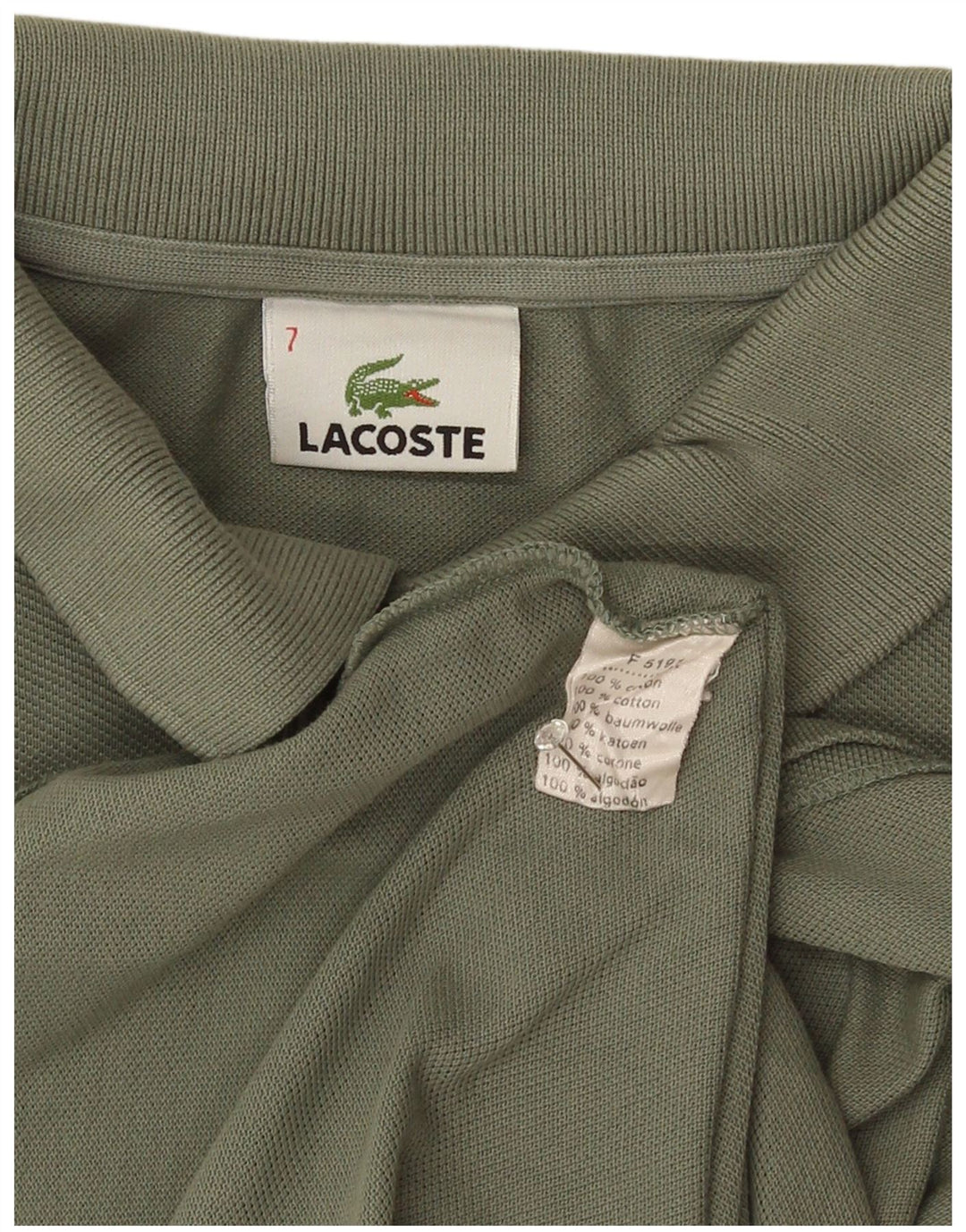 Lacoste Herre poloskjorte str. 7 2XL Khaki Bomuld
