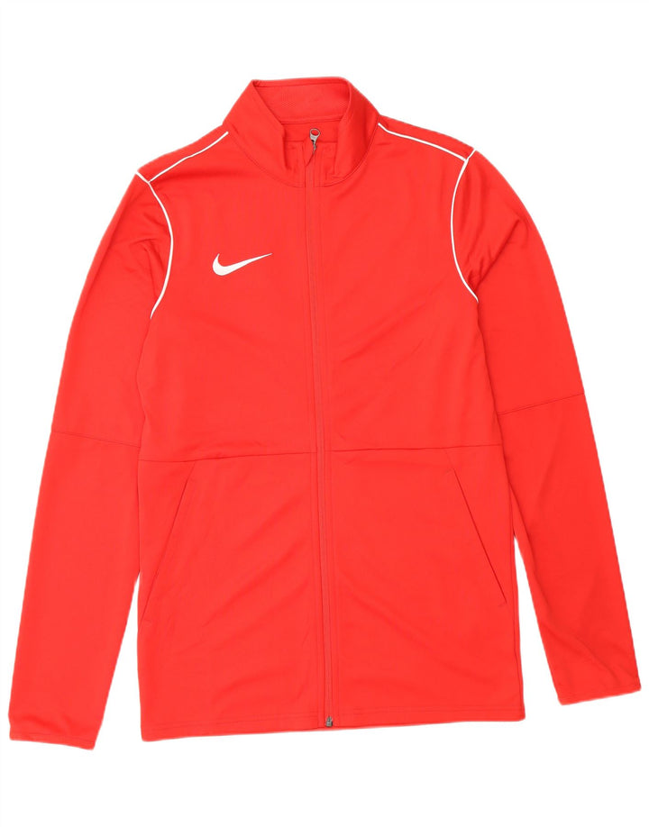 Nike Herre Dri Fit grafisk træningsdragt topjakke Lille rød polyester