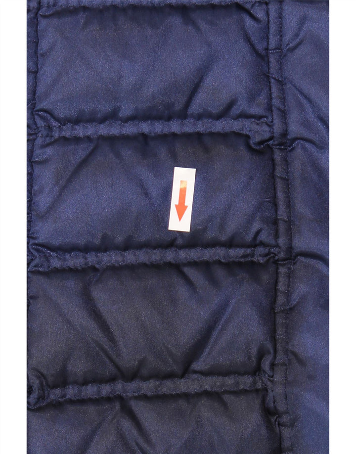 Fila Dame Hætte Polstret Frakke UK 14 Large Navy Blue