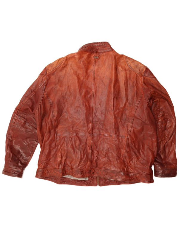 ENGBERS Herre Læderjakke UK 46 3XL Burgundy