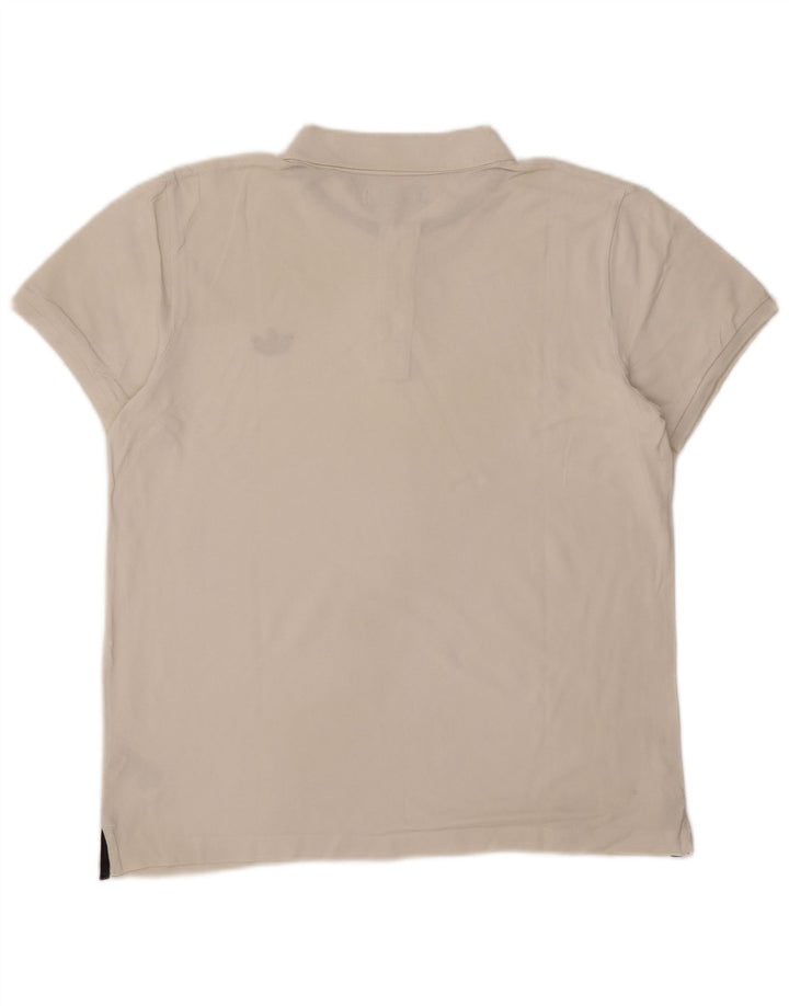 Adidas Polo Shirt til mænd, stor hvid bomuld