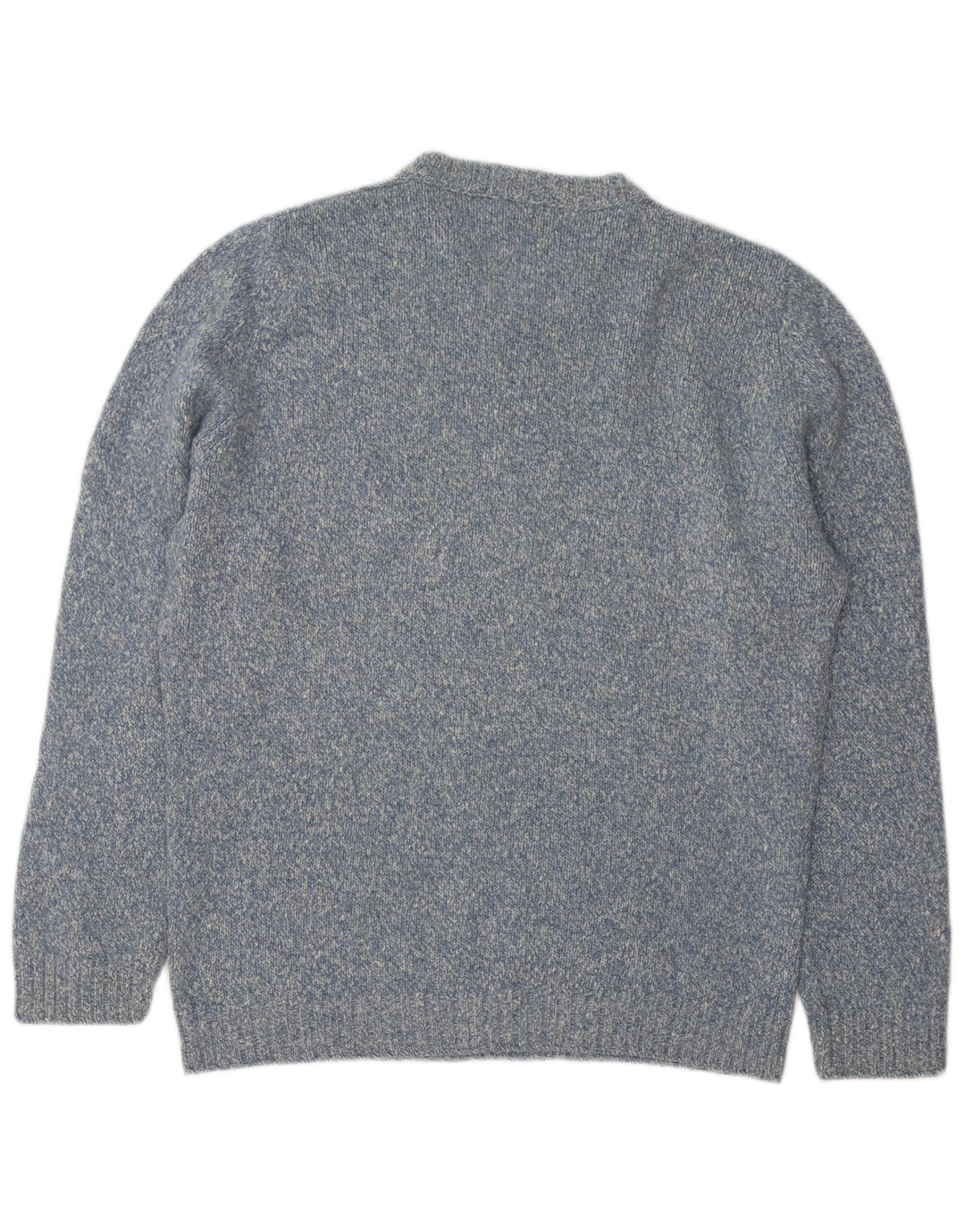 Gran Sasso Herre Crew Neck Jumper Sweater IT 48 Medium Blue Flecked Cashmere