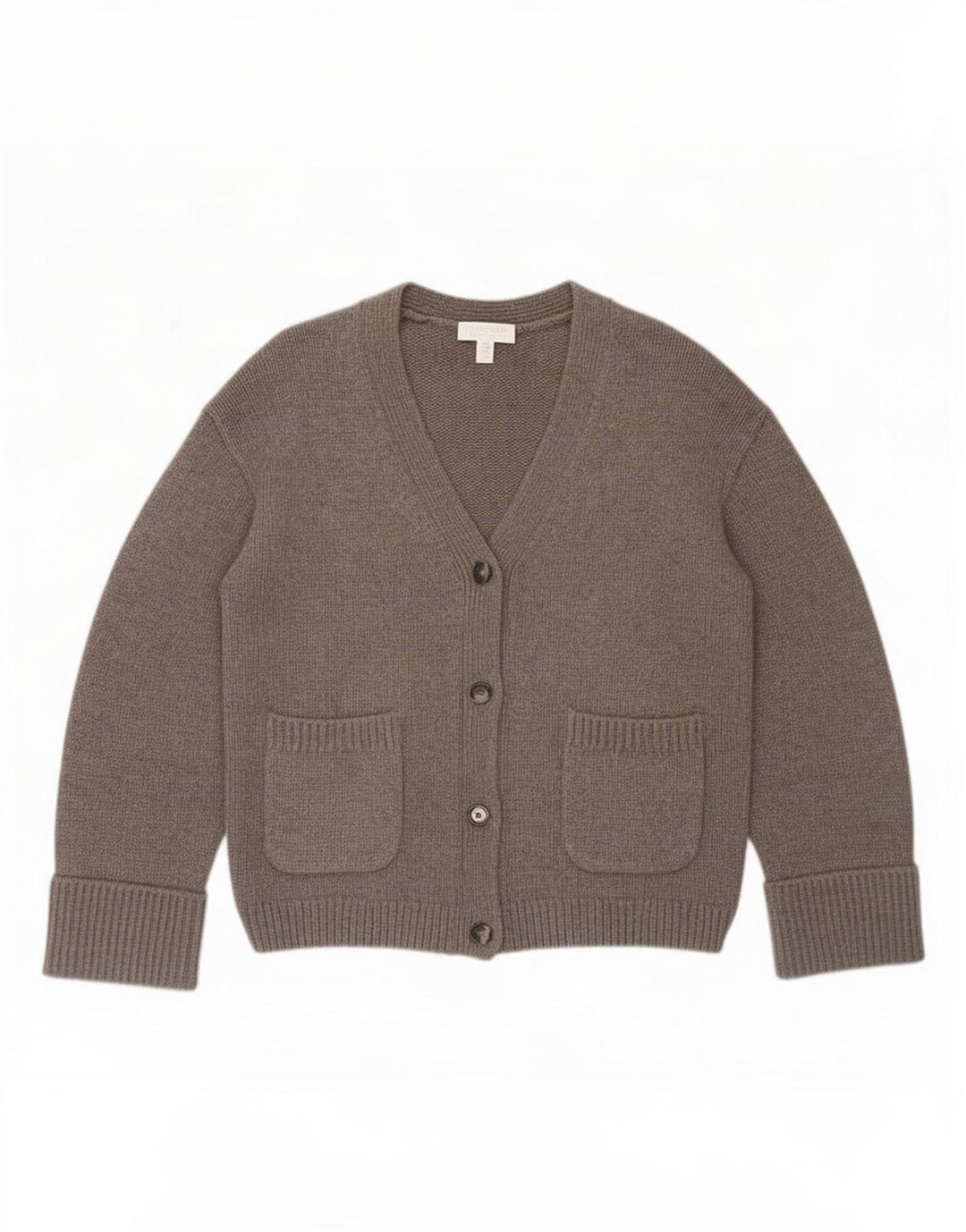 White Label Dame Cardigan Sweater UK 12 Medium Grey Merino Wool