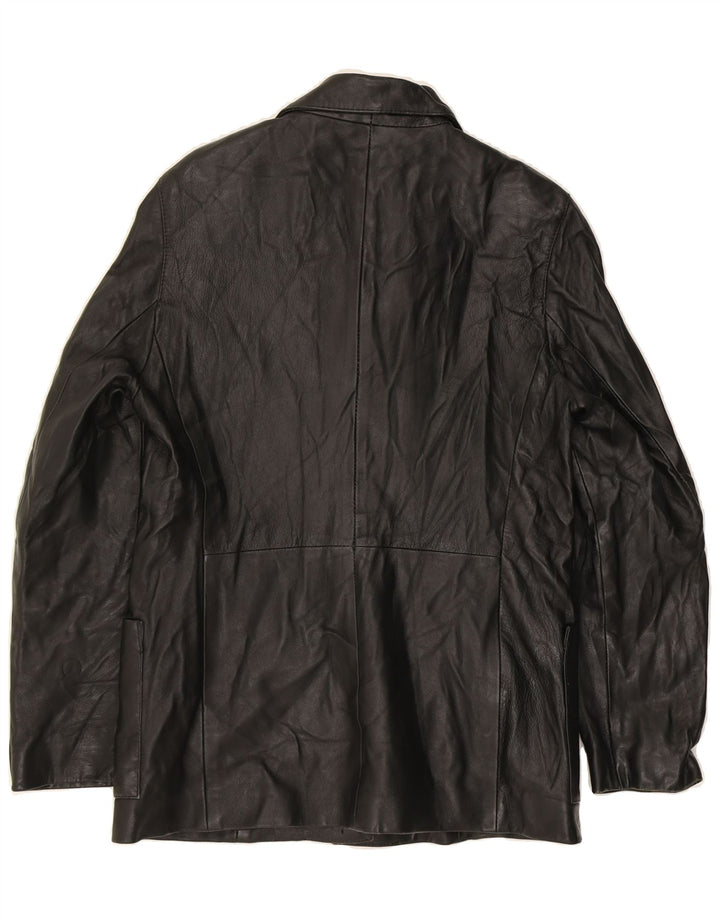 REEVE Womens Leather Jacket IT 44 Medium Black Leather Vintage Reeve and Second-Hand Reeve from Messina Hembry 