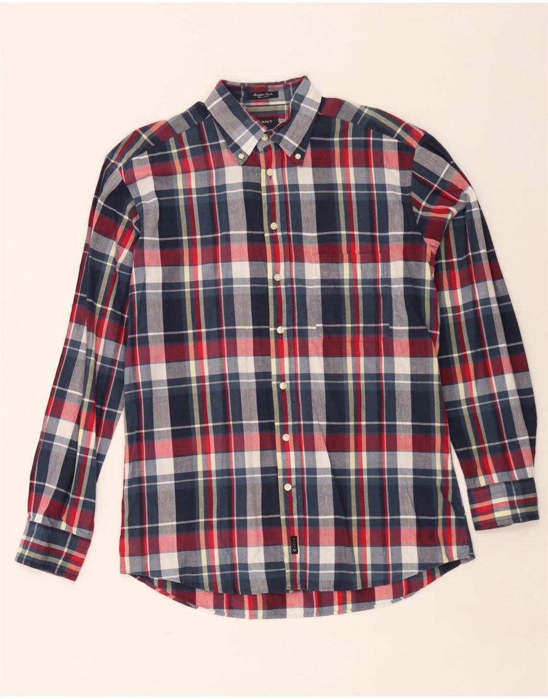 Gant herre Regular Fit skjorte stor marineblå ternet