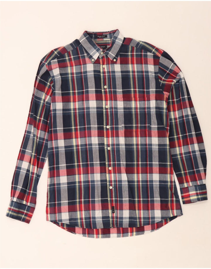 Gant herre Regular Fit skjorte stor marineblå ternet