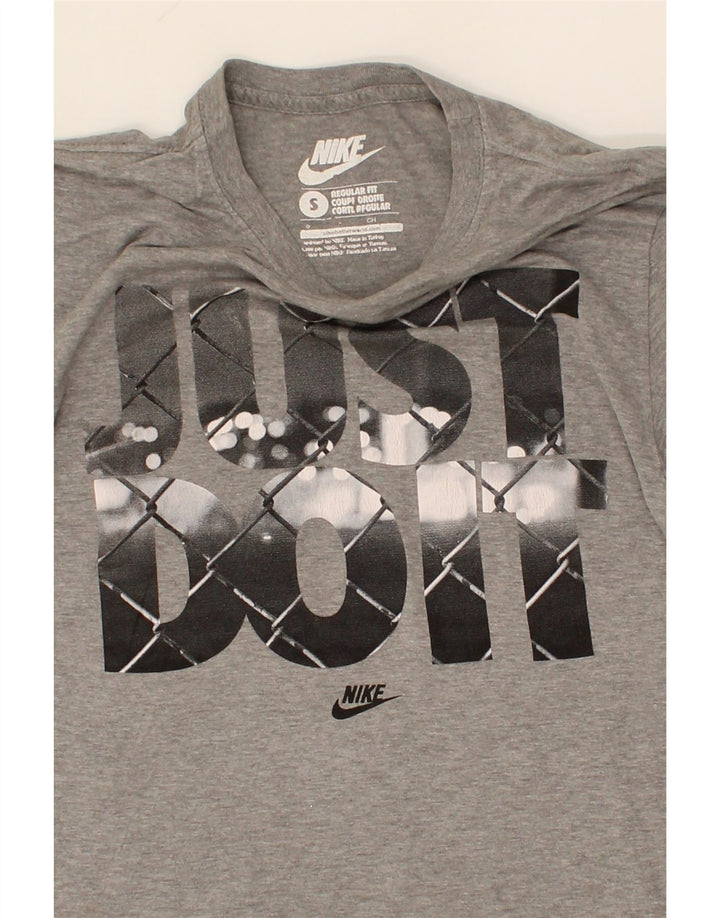 NIKE Mens Regular Fit Graphic T-Shirt Top Small Grey Cotton Vintage Nike and Second-Hand Nike from Messina Hembry 