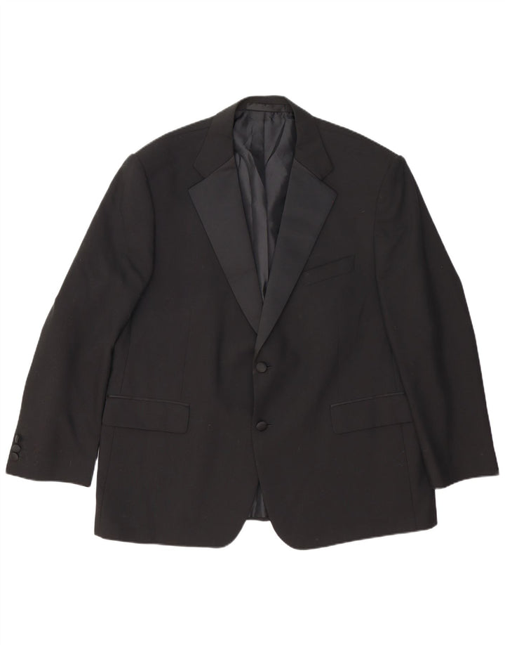 Marks & Spencer Herre 2-knaps blazerjakke UK 46 XL Sort Uld