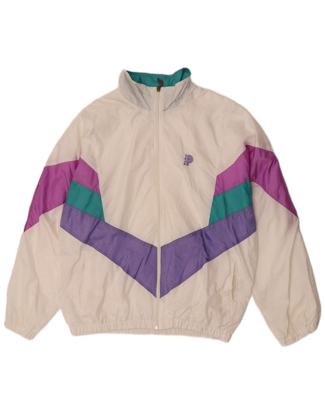 Pro Ace Herre træningsdragt Topjakke Stor Off White Colourblock Polyamid