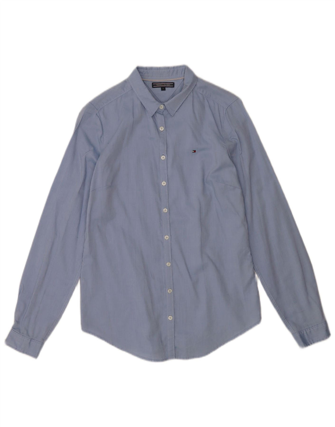 Tommy Hilfiger Dameskjorte US 6 Medium Blue Cotton
