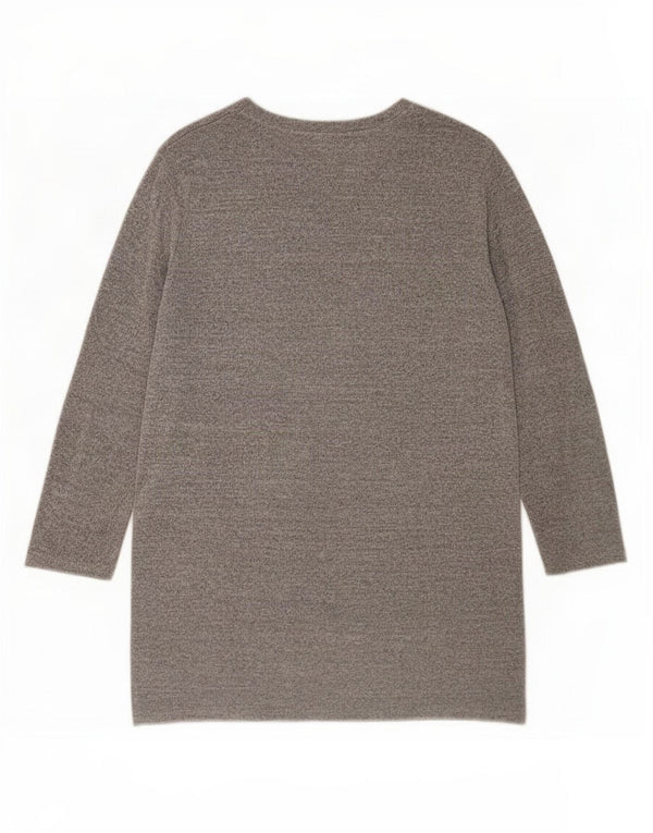 Zara Dame Asymmetrisk Bluse Top UK 14 Medium Grå