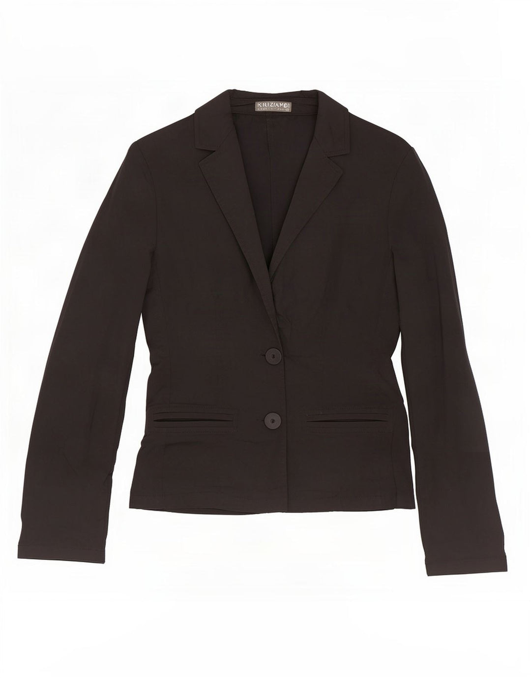 Krizia Poi Dame 2-knaps blazerjakke IT 42 Medium Sort