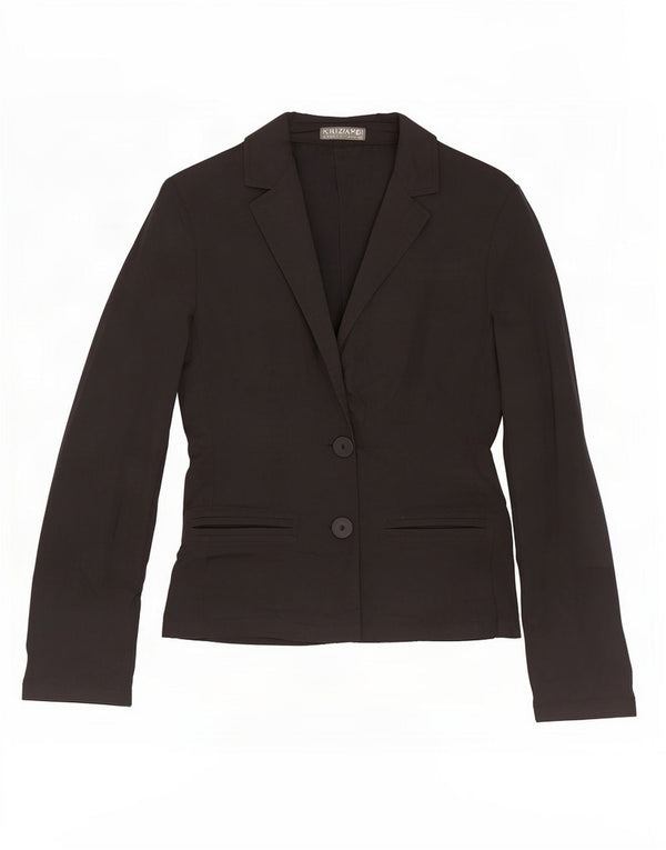 Krizia Poi Dame 2-knaps blazerjakke IT 42 Medium Sort