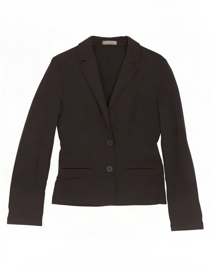 Krizia Poi Dame 2-knaps blazerjakke IT 42 Medium Sort