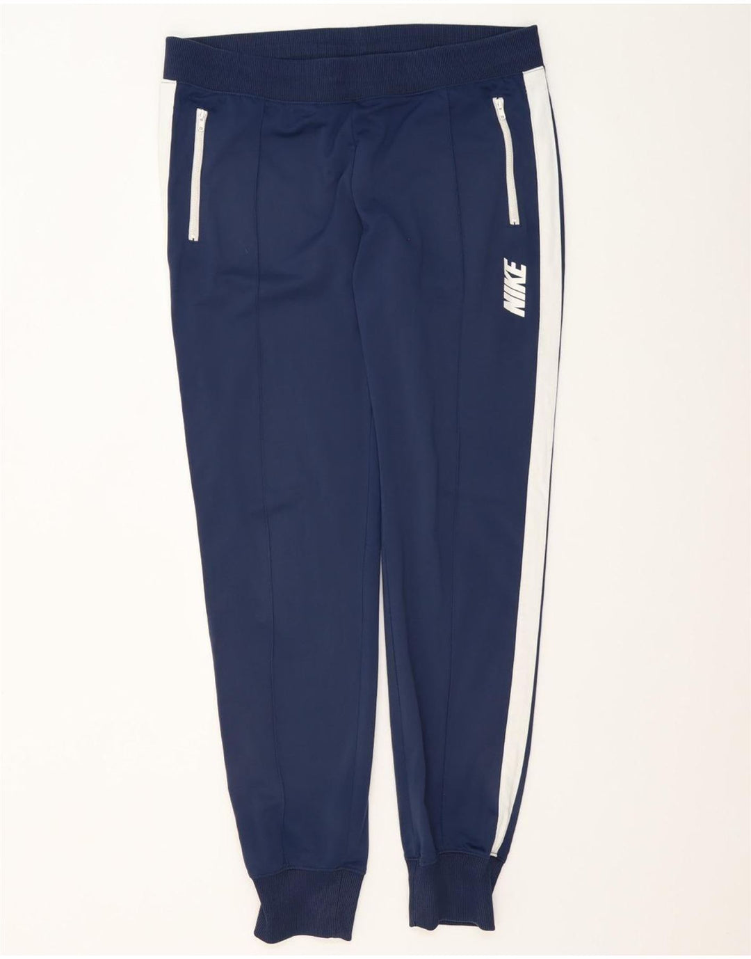 Nike Træningsdragt bukser til mænd Joggers Large Navy Blue Colourblock Polyester