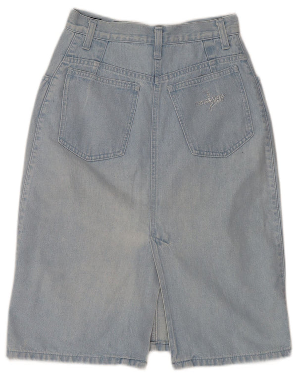 Trussardi denimnederdel til kvinder W24 XS Blå