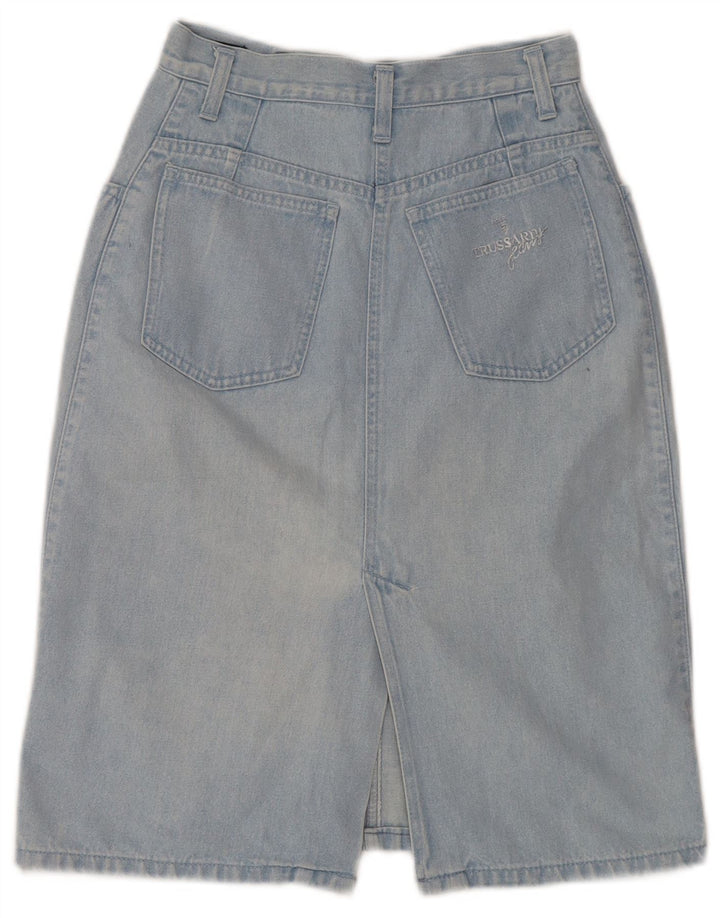 Trussardi denimnederdel til kvinder W24 XS Blå