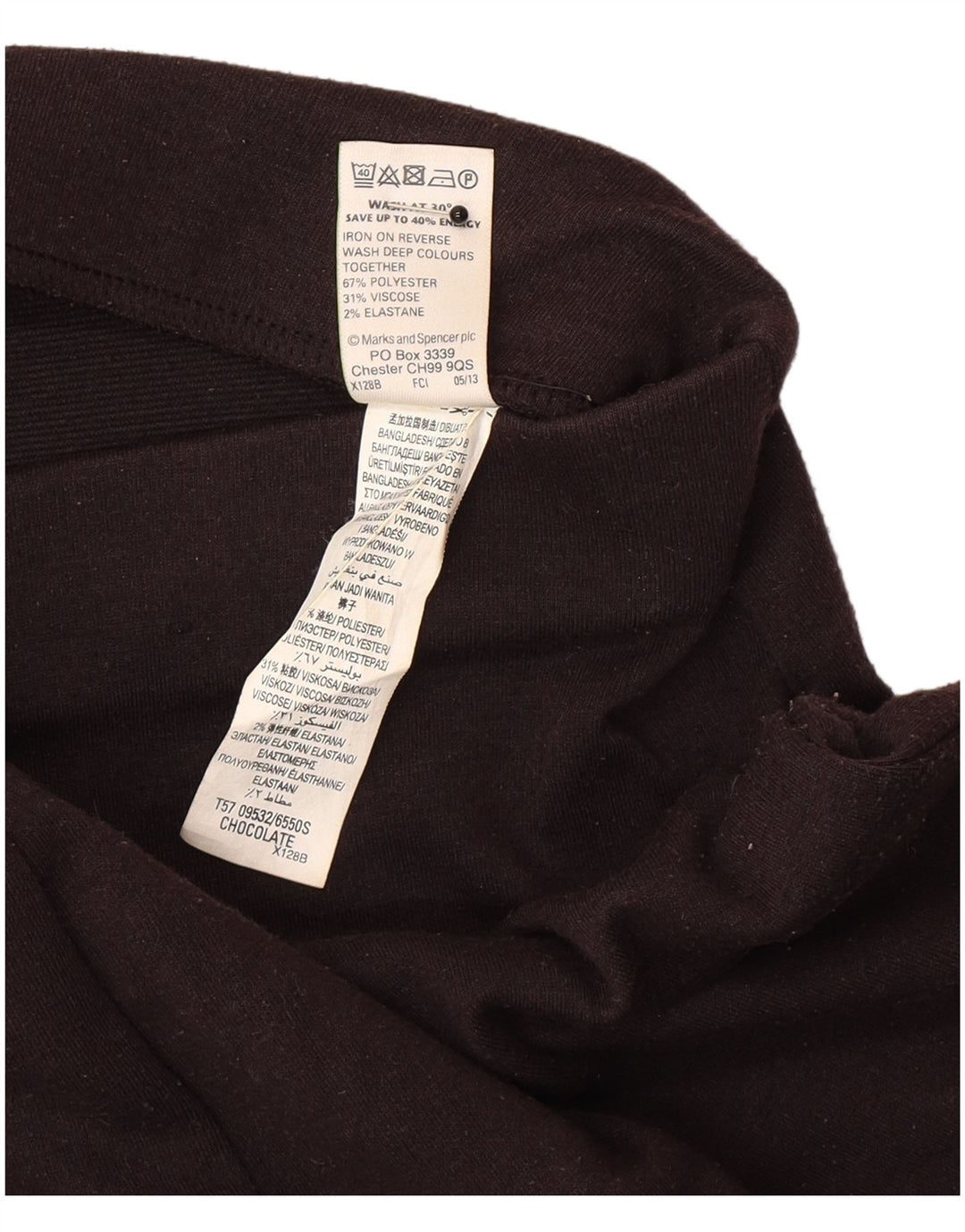 Marks & Spencer Dame Slim Casual Bukser UK 12 Medium W30 L30 Brun