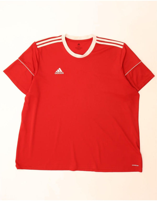 Adidas Herre Aeroready T-Shirt Top 3XL Rød Polyester