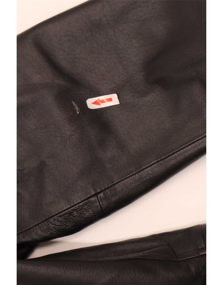 Vintage Læderjakke til mænd IT 46 Small Black