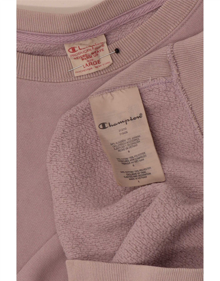Champion Sweatshirt-trøje til mænd Large Pink Cotton