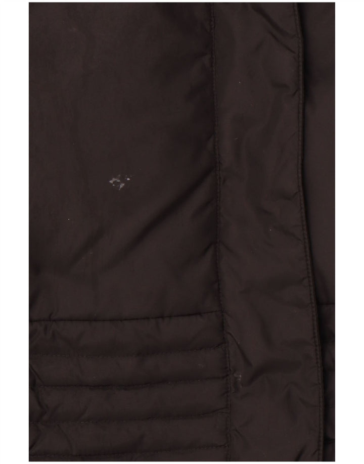 TRUSSARDI JEANS Polstret frakke til kvinder IT 48 XL Sort polyamid