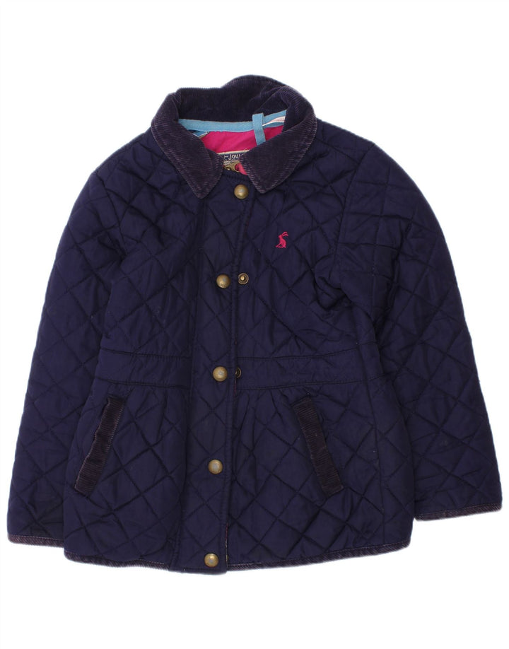 Joules piger quiltet jakke 3-4 år marineblå polyester
