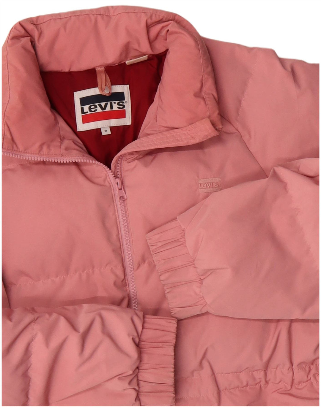 Levi's polstret jakke til kvinder UK 14 Medium Pink Polyester